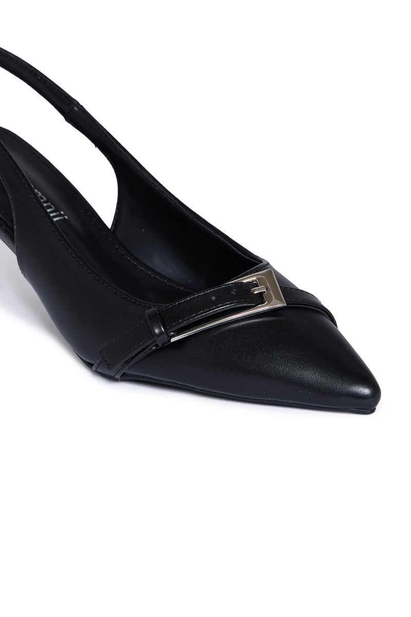 جيومني بغل الكعب المتوسط للنساء – كعب أنيق بدون ظهر للمكتب، للحفلات والملابس اليومية - Image 4